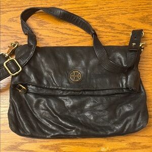 Tory Burch Black Leather Shoulder Bag
